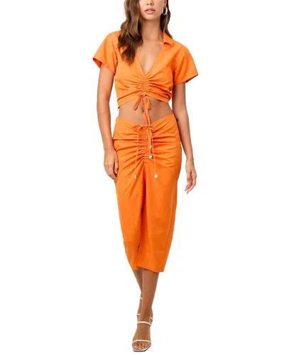 La Porte Cropped Top In Orange