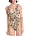 La Porte Deep V One-piece In Brown