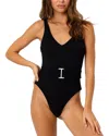 La Porte Deep V Swimsuit In Black