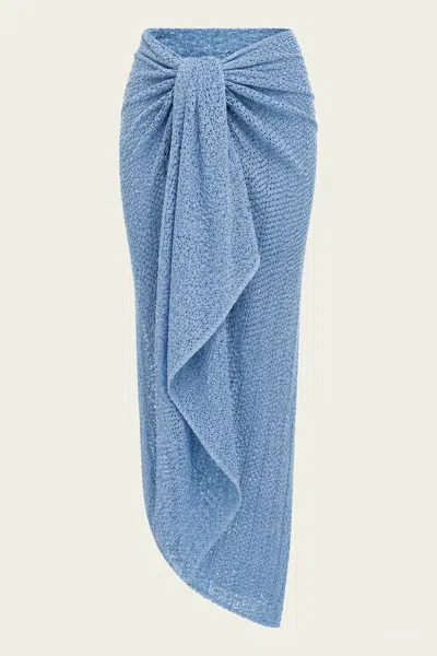 La Porte Delphine Sarong In Dusty Blue