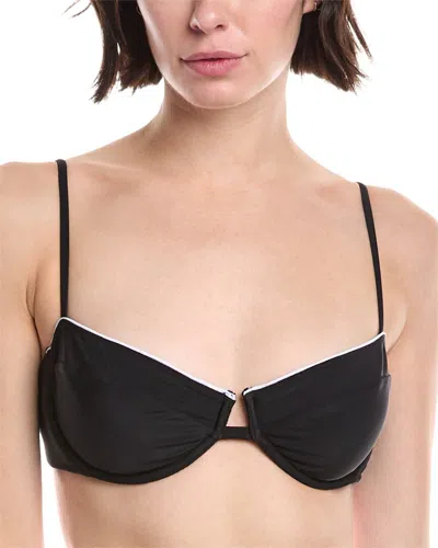 La Porte Fonda Underwire Bikini Top In Black