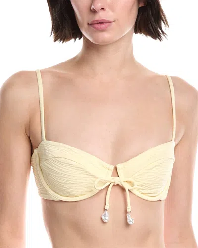 La Porte Fonda Underwire Bikini Top In Yellow