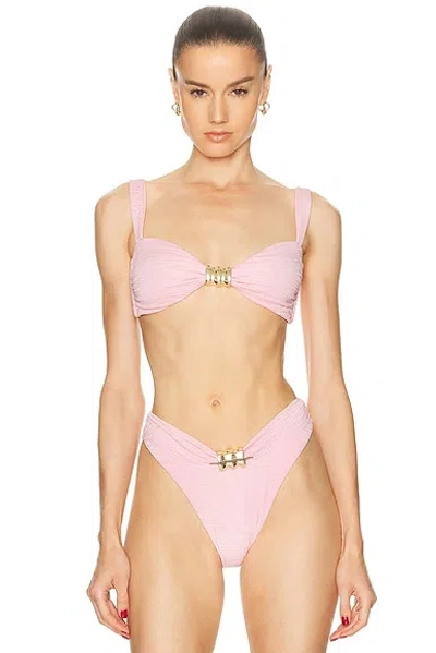 La Porte Gia Bikini Top In Pink