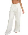 La Porte High Waist Slouchy Pants In White In White