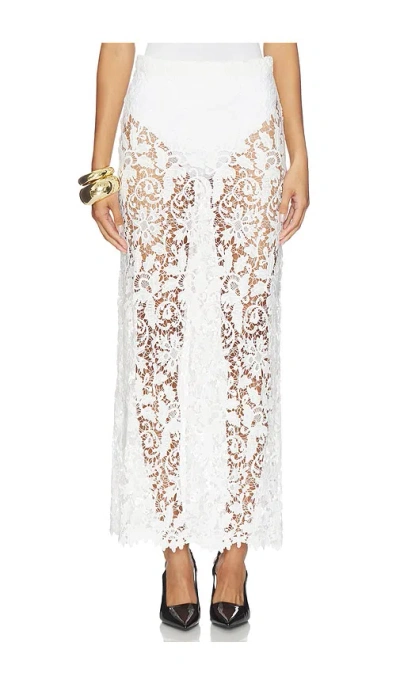 La Porte Juliet Lace Skirt In White