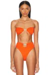 La Porte Kate Bandeau Hardware Bikini Top