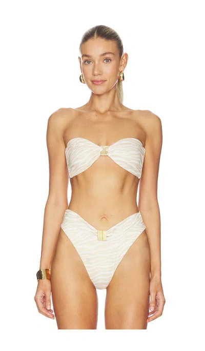 La Porte Kate Bandeau Top In White