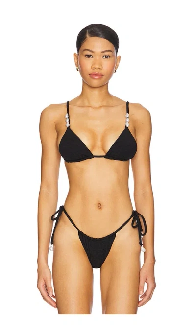 La Porte Kendall Bikini Top In Black