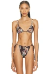 La Porte Kendall Bikini Top In Brown