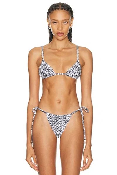La Porte Kendall Bikini Top In Blue