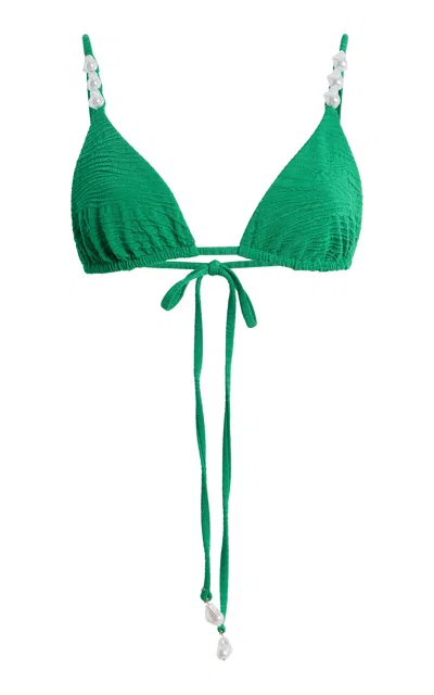 La Porte Kendall Bikini Top In Green