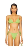 La Porte Kendall Bikini Top In Greenery