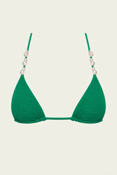 La Porte Kendall Bikini Top In Jelly Bean In Green