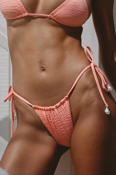 La Porte Kourtney Bikini Bottom In Coral Reef In Brown