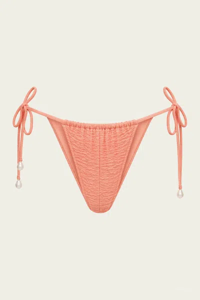 La Porte Kourtney Bikini Bottom In Coral Reef In Pink