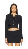 La Porte Lauren Swim Cardigan In 乌黑