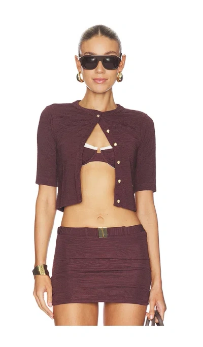 La Porte Cardigan Lisa In Brown