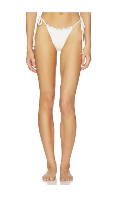 La Porte Luxe Aurora Bikini Bottom In White