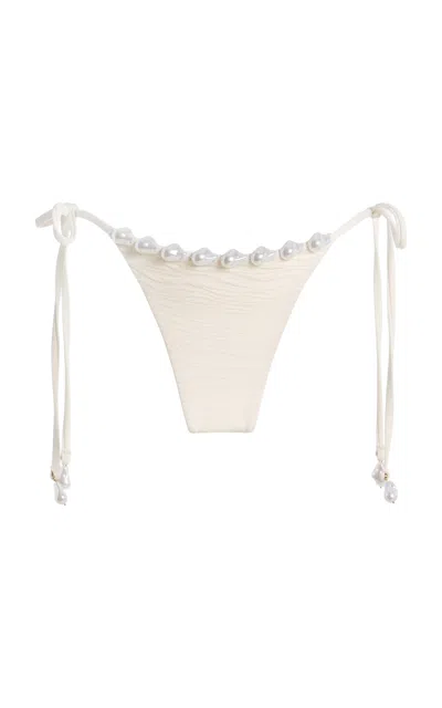 La Porte Luxe Aurora Bikini Bottom In White