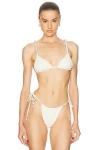 La Porte Luxe Kendall Bikini Top In White