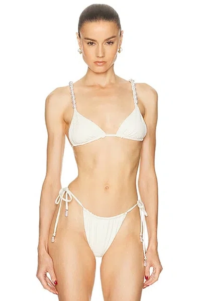La Porte Luxe Kendall Bikini Top In White