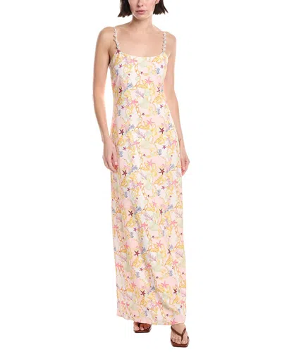 La Porte Maxi Slip Dress In Multi