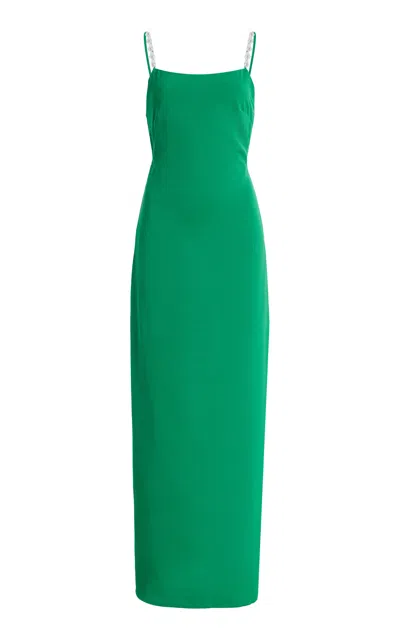 La Porte Melrose Crepe Maxi Dress In Green