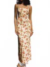 La Porte Melrose Maxi Dress In Italian Orange Prit In Multi