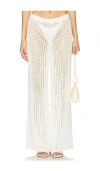 La Porte Mia Windowpane Knit Pant In Cream