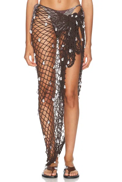 La Porte Midnight Rodeo Sarong In Brown