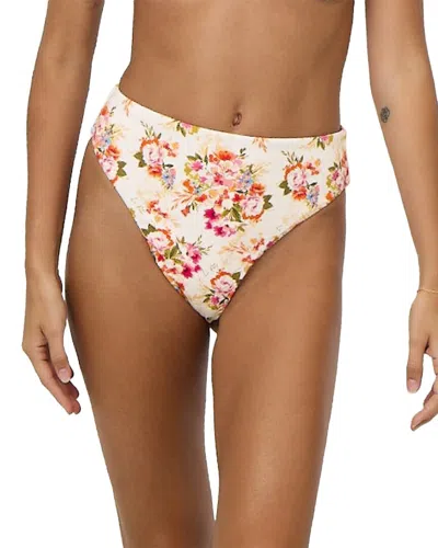 La Porte Monica High-waisted Cheeky Bikini Bottom In Neutral