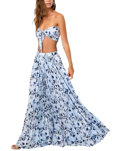 LA PORTE LA PORTE PLEATED SUNBURST MAXI SKIRT