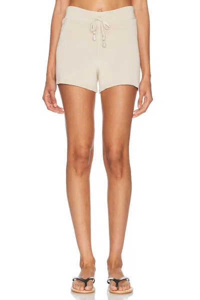 La Porte Sofia Knit Short In Neutral