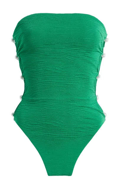 La Porte Stephanie One-piece Swimsuit In Green