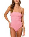La Porte Stephanie Side Detail Swimsuit In Pink