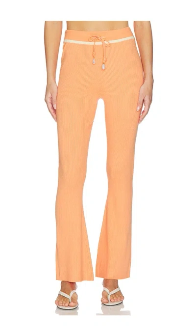 La Porte Summer Knit Pant In Orange