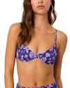 La Porte Underwire Bikini Top In Blue