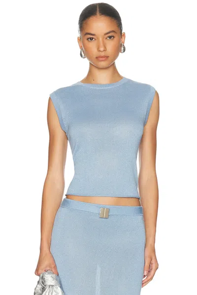 La Porte Willa Knit Tank Top In Blue