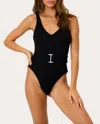 La Porte Deep V Swimsuit In Black