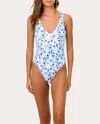 La Porte Deep V Bikini Bottom In Blue