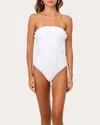 La Porte Stephanie Side Detail Swimsuit In White