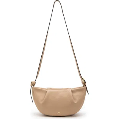 La Portegna Claudia Adjustable Strap Shoulder Crossbody In Brown