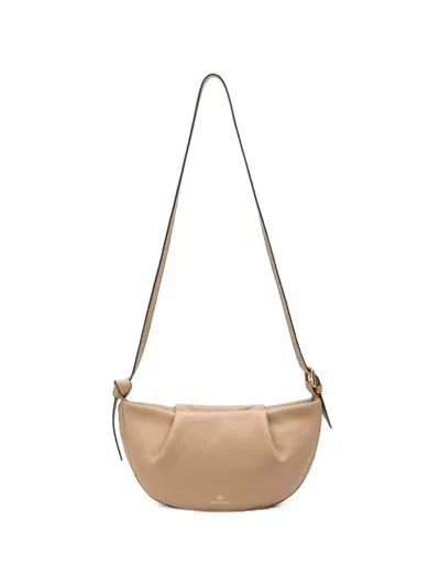 La Portegna Claudia Croissant Shoulder Bag In Pink