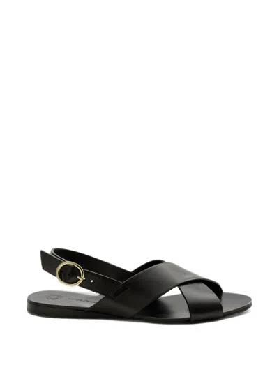 La Portegna Emilia Crossover-strap Sandals In Brown