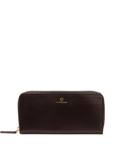 La Portegna Julia Leather Wallet In Red