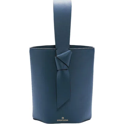 La Portegna Julieta Shoulder Bag Minimalist Lines And Timeless Design In Blue
