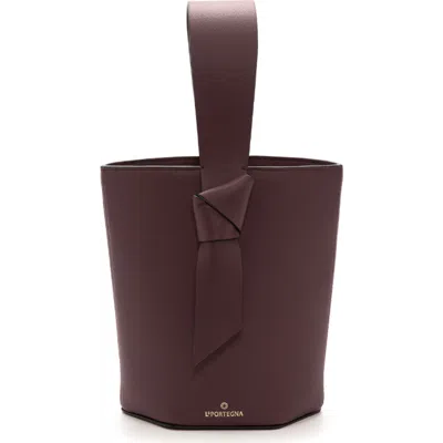 La Portegna Julieta Shoulder Bag Minimalist Lines And Timeless Design In Burgundy