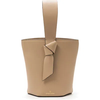 La Portegna Julieta Shoulder Bag Minimalist Lines And Timeless Design In Sand