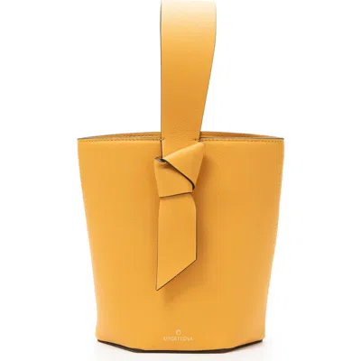 La Portegna Julieta Shoulder Bag Minimalist Lines And Timeless Design In Yellow