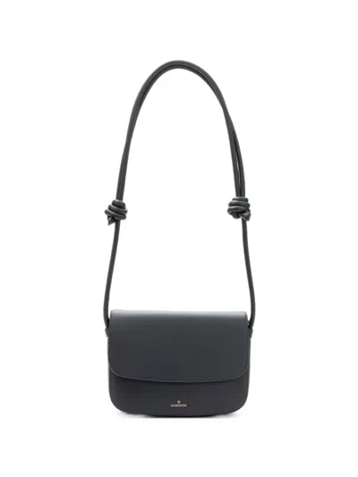 La Portegna Lucía Leather Shoulder Bag In Blue
